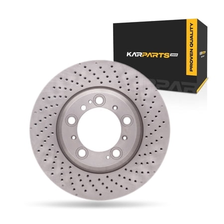 KarParts360 For Porsche 911 1999-2025 Disc Brake Rotor Rear, Passenger Side | Cast Iron | 26 Millimeters/1.02 Inches Discard Thickness | 330 Millimeters/12.99 Inches Outside Diameter | 5 Stud/Lug Hol