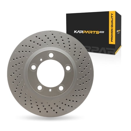 KarParts360 For Porsche 911 2009-2016 Brake Rotor | Coated | 26 Millimeters / 1.02 Inches Discard Thickness | 330 Millimeters / 12.99 Inches Outside Diameter | 5 Stud/Lug Hole