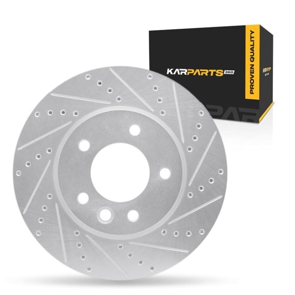 KarParts360 For Porsche Cayenne 2008 2009 2010 Brake Rotor | Silver | 30 Millimeters / 1.18 Inches Discard Thickness | 330 Millimeters / 12.99 Inches Outside Diameter