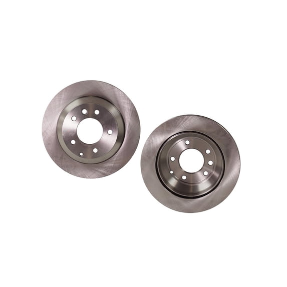 KarParts360 For Porsche Cayenne 2008-2018 Brake Discs Rear, Driver And Passenger Side | Pair | Cast Iron Disc Material | Natural Disc Finish | Plain Surface Disc Design | Vented Disc | 5 Lugs
