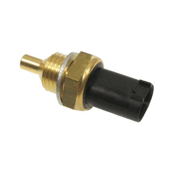 CarLights360 For Porsche Cayenne 2017 2018 Coolant Temperature Sensor | Brass | Plug In | Pin Terminal | Bolt On Attachment Method | Round Connector | 1 Female Connector | Replacement For 94860642000