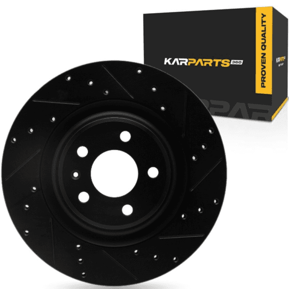 KarParts360 For Porsche Macan 2015-2025 Brake Rotor Rear, Passenger Side | Cast Iron | Black Finish | 68 Millimeters/2.68 Inches Center Hole Diameter | 20 Millimeters/0.79 Inches Discard Thickness