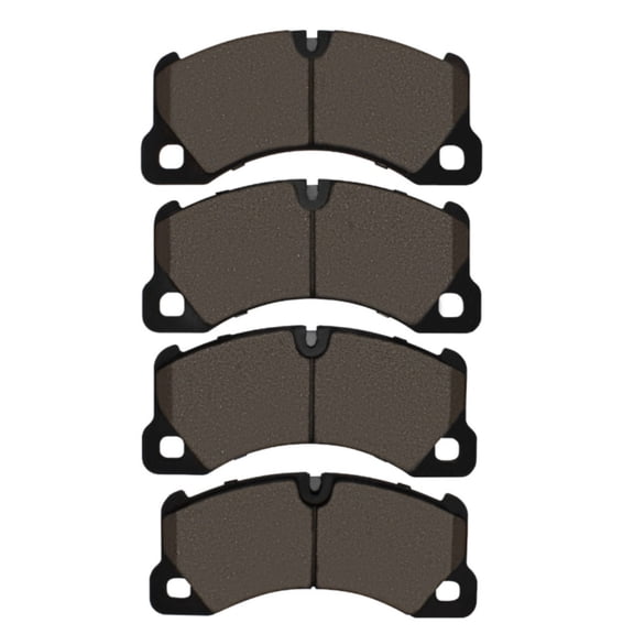 KarParts360 For Porsche Panamera 2013-2019 Disc Brake Pads | Low Metallic Friction | Electronic Pad Wear Sensor | 209.6 Millimeters / 8.25 Inches Inner and Outer Pad Width
