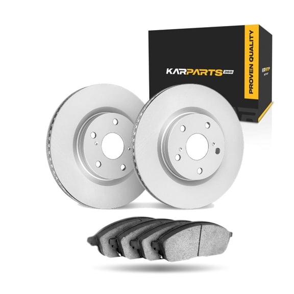 KarParts360 For Porsche Panamera 2014 15 16 17 2018 Brake Set Rear | Cast Iron | Solid | Performance / Racing Driving Style | Plain Rotor Style | 5 Lugs