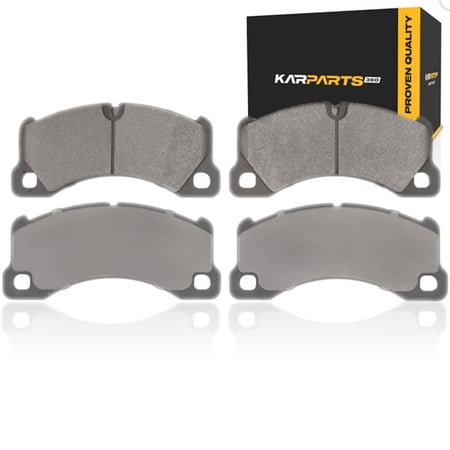 KarParts360 For Porsche Taycan 2020 21 22 23 2024 Disc Brake Pads | Low Metallic | Electronic Pad Wear Sensor | 94.7 Millimeters / 3.73 Inches Inner Height