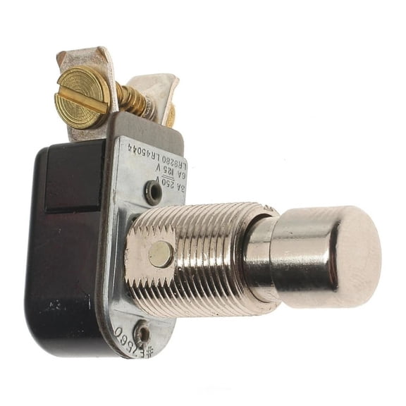 KarParts360 Push Button Switch | Brass | Silver Color | Screw-In Connector | Screw & Blade Terminal | Blade Connector | Switch Functions
