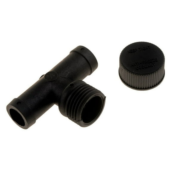 KarParts360 Radiator Flush Tee | 3/4 Inch Hose Barb | Garden Hose Fitting Connection Type | With Cap