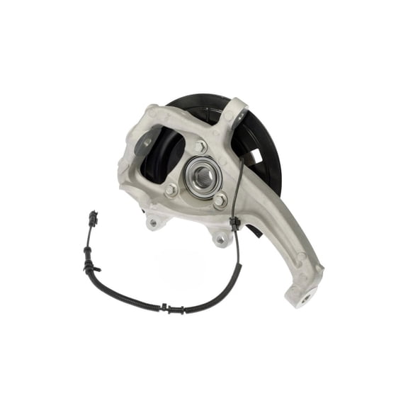 KarParts360 For Ram 1500 Classic 2019 2020 2021 2022 Steering Knuckle Set | Aluminum | Natural Finish | Black Color | 33 Spline | With Hub | With Axle Nut | Replacement For 68044704AD, 68232018AA