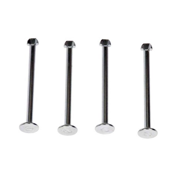 KarParts360 For Ram 2500/3500 2011 12 13 14 15 2016 Brake Spring Hold Down Pin | 4 Pieces | Steel Material | Gray | 0.127 Inches Diameter | Flanged End