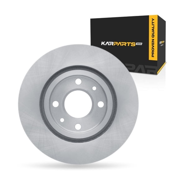 KarParts360 For Renault Logan 2015 2016 2017 Disc Brake Rotor | 22 Millimeters / 0.87 Inches Nominal Thickness | 258 Millimeters / 10.16 Inches Outside Diameter | 4 Stud/Lug Hole