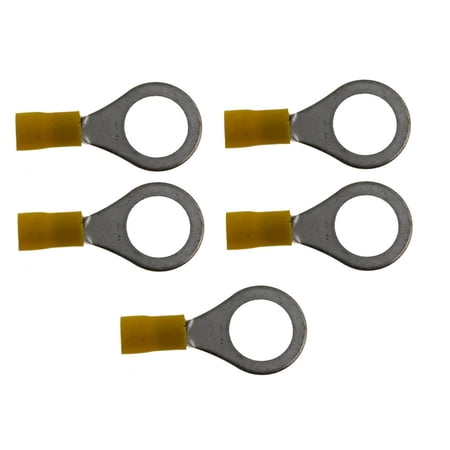 KarParts360 Ring Terminal | Copper Material | Yellow Color | Ring Connector Type | 1.52 Inches Connector Length | 13 Millimeters Ring Inside Diameter