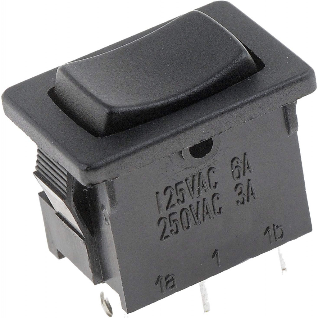 KarParts360 Rocker Switch | Black | Plastic | 10 Amperage | Single Pole | Double Throw