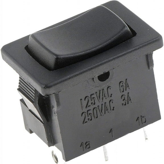 KarParts360 Rocker Switch | Black | Plastic | 10 Amperage | Single Pole | Double Throw