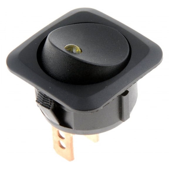 KarParts360 Rocker Switch | Plastic Housing | 25A Amperage Rating | Black | Illuminated | Single Pole Type | Rocker Switch Actuation Type