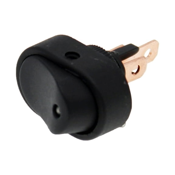 KarParts360 Rocker Type Switch | Plastic Housing | 30A Amperage Rating | Black | Illuminated | Single Pole Type