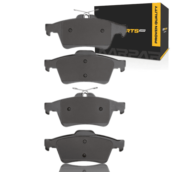 KarParts360 For Saab 9-3 2003-2011 Disc Brake Pads | Ceramic | 51.8 Millimeters / 2.04 Inches Inner Height | 123.2 Millimeters / 4.85 Inches Inner Pad Width