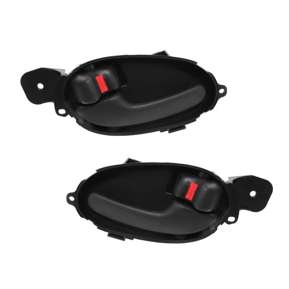 KarParts360 For Saab 9-7x 2005 06 07 08 2009 Interior Door Handles Front or Rear, Driver and Passenger Side | Pair | Textured Black | With Door Lock Button | Replacement For 25965489, 25965488