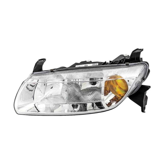 KarParts360 For Saturn L100/L200/L300 2001 2002 Headlight Driver Side | Clear And Amber Lens | Plastic Material | 12.8 Volts Direct Current | With 2 Bulbs | Replacement For 90583594
