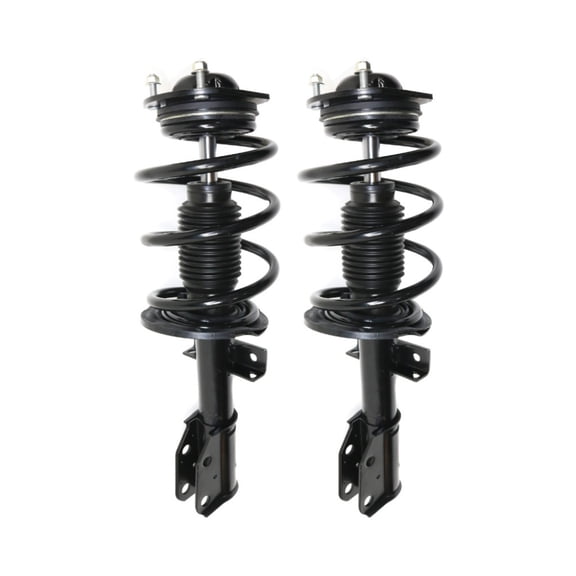 KarParts360 For Saturn Outlook 2007 2008 2009 2010 Shock Absorber and Struts Front, Driver and Passenger Side | Pair | Loaded Strut | Non-Adjustable | Twin-tube | Black | 19.12 Inches Extended Length