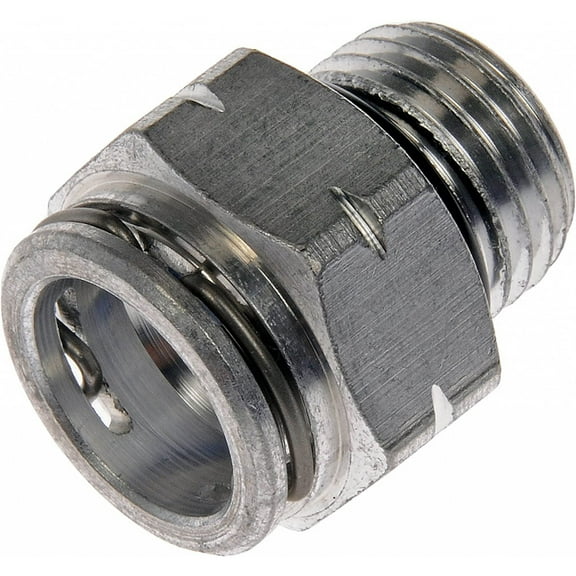 KarParts360 For Saturn Relay 2005-2007 Transmission Line Connector | Metal | Straight Fitting | Male Thread End 2 | Quick Disconnect End 1 | 0.56 In. End 1 Outside Diameter | Replacement For 24236554