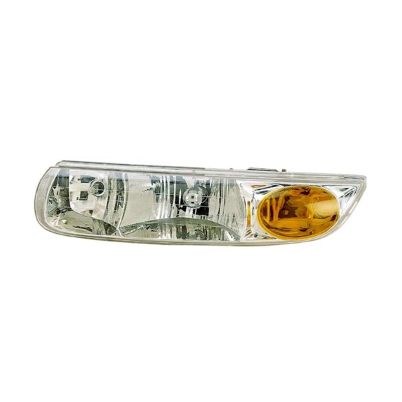 KarParts360 For Saturn SW2 2001 Headlight | Clear, Amber Lens Color | Plastic Lens Material | Street Legal | 12.8 VDC | Replacement For 21111481, 21112455