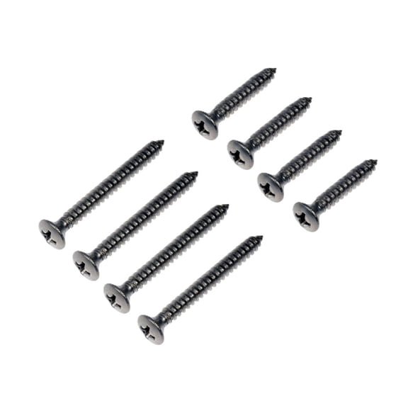 KarParts360 Self Tapping Screws | Stainless Steel Material | Clear, Zinc Finish | Coarse Thread | Phillips Drive Style | Oval Head Shape | 8 Pieces