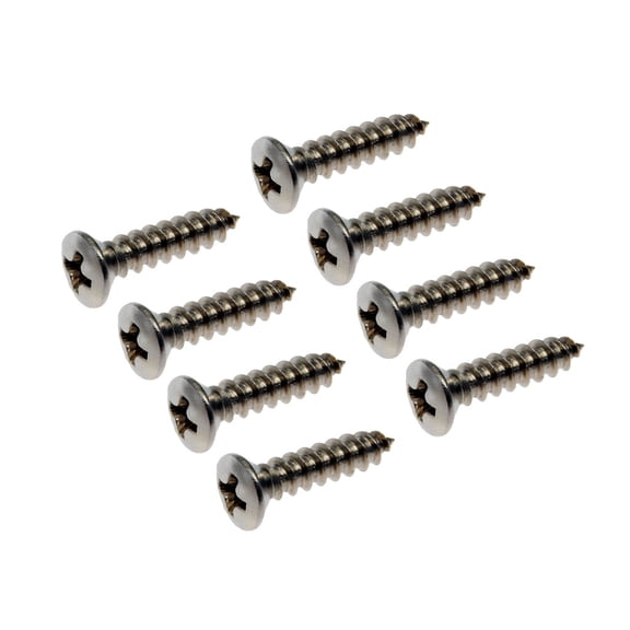 KarParts360 Self Tapping Screws | Stainless Steel Material | Natural Finish | Oval Screw | Phillips Drive Style | 8 Pieces