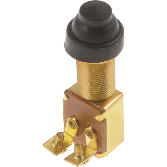 KarParts360 Starter Switch | Metal Housing | Black Switch Color/Finish | 15 A Amperage Rating | Brass Color