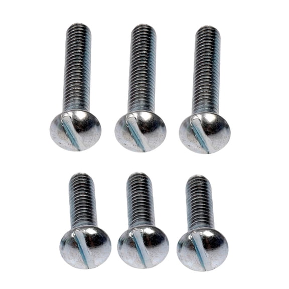 KarParts360 Stove Bolt with Nuts | Steel | Zinc Plated, Natural Finish | Slotted Head Drive | Coarse Thread | Grade 2 Bolt Grade | 1/4-20 By 1 Inches, 1/4-20 By 1-1/2 Inches Callout Size | 6 Pieces