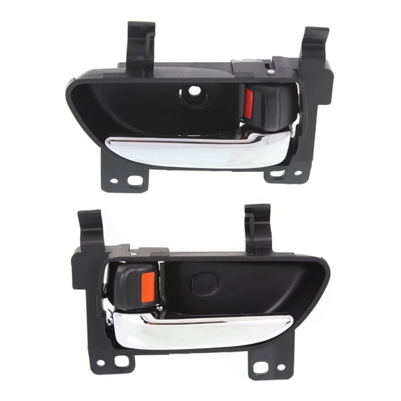 KarParts360 For Subaru BRZ 2013-2020 Interior Door Handles Front, Driver and Passenger Side | Pair Plastic | With Door Lock Button | With Chrome Handle | Black | Replacement For SU00301564, SU0030156