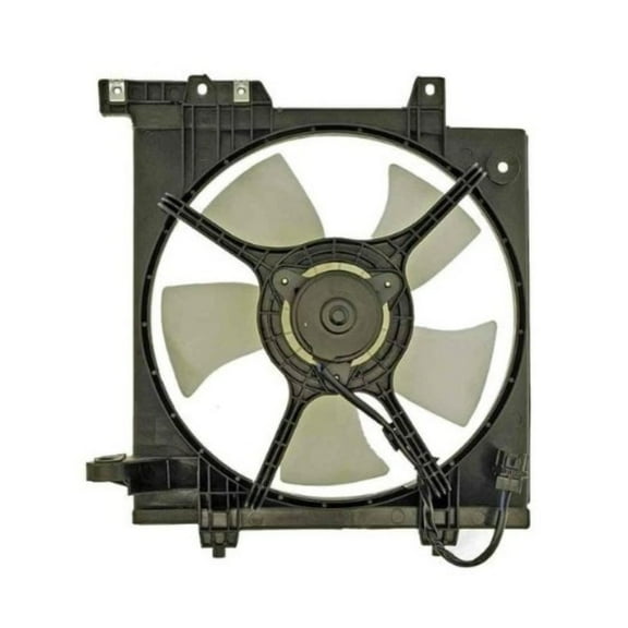 KarParts360 For Subaru Baja 2003 2004 2005 2006 Radiator Fan | Plastic Blade | Brushed Motor | Black Shroud Color | Plastic Shroud | Female Connector | 1 Connector | 45121AE02A, 45121AE00A
