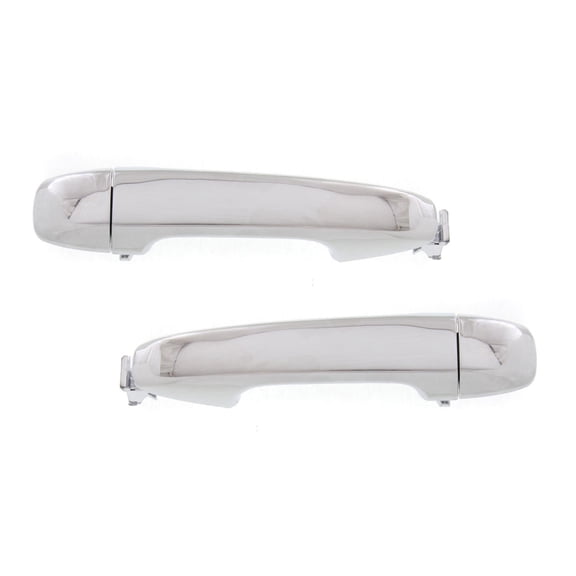 KarParts360 For Subaru Impreza 2012 2013 2014 2015 Exterior Door Handles Rear, Driver and Passenger Side | Pair | Chrome | Excluded Key Hole | Replacement For 61160FJ100, 61134FJ300