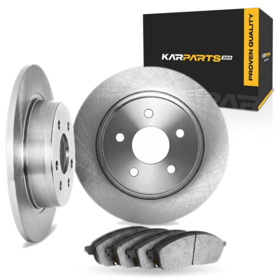 KarParts360 For Subaru Outback 2010 11 12 13 2014 Brake Set | Rear | Cast Iron Rotor | Excluded Calipers | Vented | Plain Rotor Style | 365 Millimeters / 14.37 Inches Outside Diameter