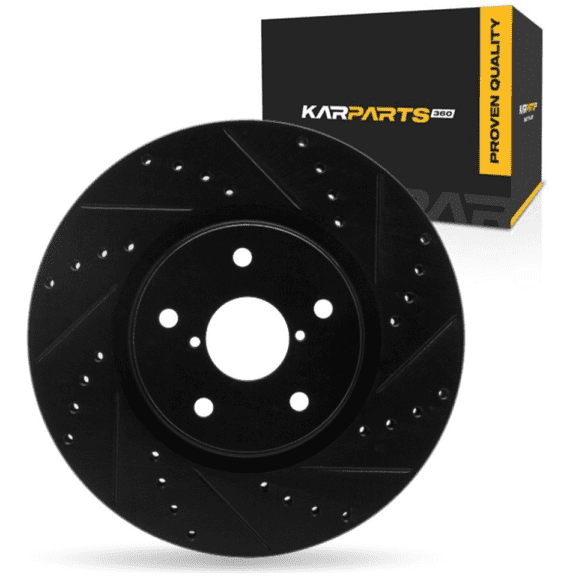 KarParts360 For Subaru WRX 2015-2021 Brake Rotor Front, Passenger Side | Cast Iron | Black Finish | 30 Millimeters/1.18 Inches Nominal Thickness | 316 Millimeters/12.44 Inches Outside Diameter