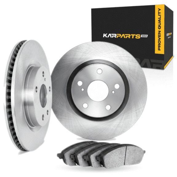 KarParts360 For Subaru WRX 2016 17 18 19 20 2021 Brake Set | Rear | Cast Iron Rotor | Vented | 38 Millimeters / 1.50 Inches Nominal Thickness | 390 Millimeters / 15.35 Inches Outside Diameter