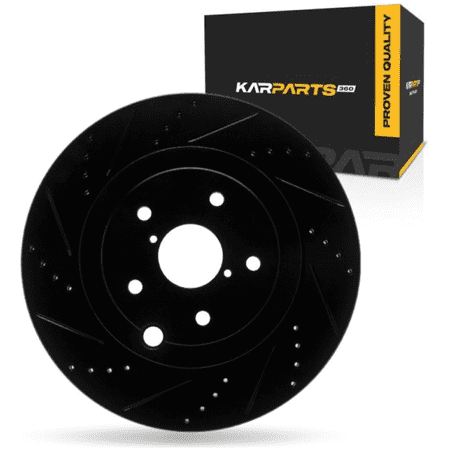 KarParts360 For Subaru WRX 2024 Brake Rotor Rear, Driver Side | Cast Iron | Vented | Black Finish | 20 Millimeters/0.79 Inches Nominal Thickness | 326 Millimeters/12.83 Inches Outside Diameter