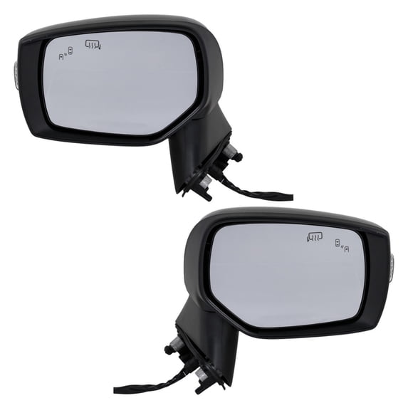 KarParts360 For Subaru XV Crosstrek 2016 2017 Door Mirror Driver And Passenger Side | Pair | Power | Paintable | Heated | Manual Folding | With Blind Spot Detection | SU1320161, SU1321161