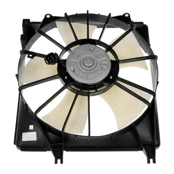KarParts360 For Suzuki SX4 2007-2013 Radiator Fan | Plastic Blade | Brushed Motor Type | Black and White Shroud | Plastic Shroud | Male Connector | 1 Connector | Replacement For 1711180J00