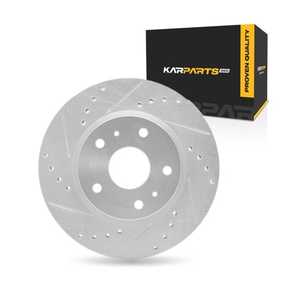 KarParts360 For Suzuki SX4 Crossover 2012 Brake Rotor | Silver | 20 Millimeters / 0.79 Inches Discard Thickness | 280 Millimeters / 11.02 Inches Outside Diameter