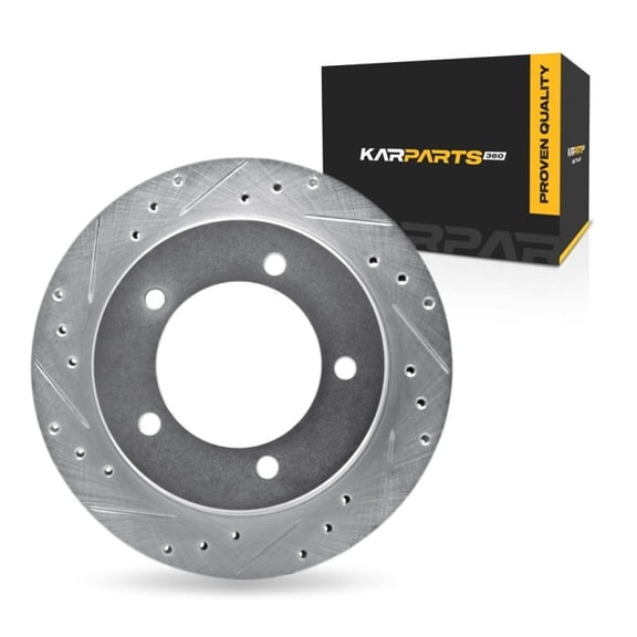 KarParts360 For Suzuki Sidekick 1991-1998 Brake Rotor Front, Driver Side | Cast Iron | Silver Finish | 17 Millimeters/0.67 Inches Nominal Thickness | 287 Millimeters/11.30 Inches Outside Diameter