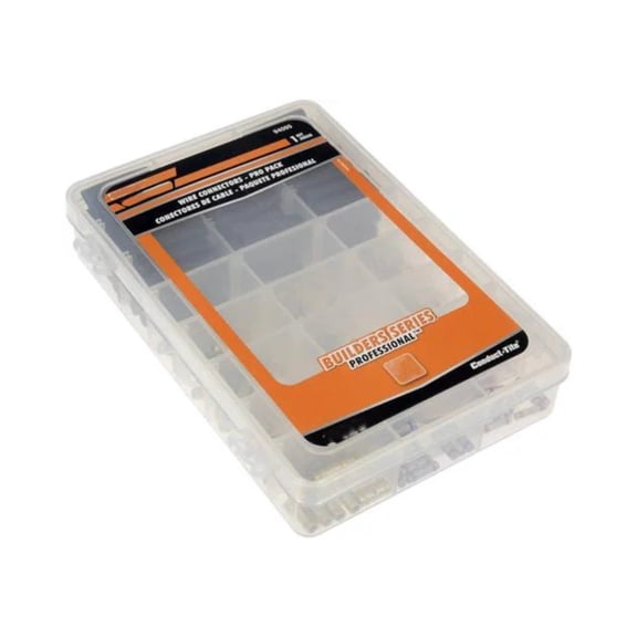 KarParts360 Terminal Assortment | Steel Material | Black/Silver/Red/Blue/Yellow | Female Gender | Butt Splices | 18 Bins