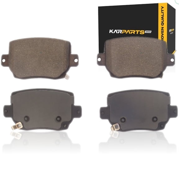 KarParts360 For Tesla 3 2018 19 20 21 22 2023 Disc Brake Pads | Low Metallic | Mechanical Pad Wear Sensor | 60.6 Millimeters / 2.39 Inches Inner Height