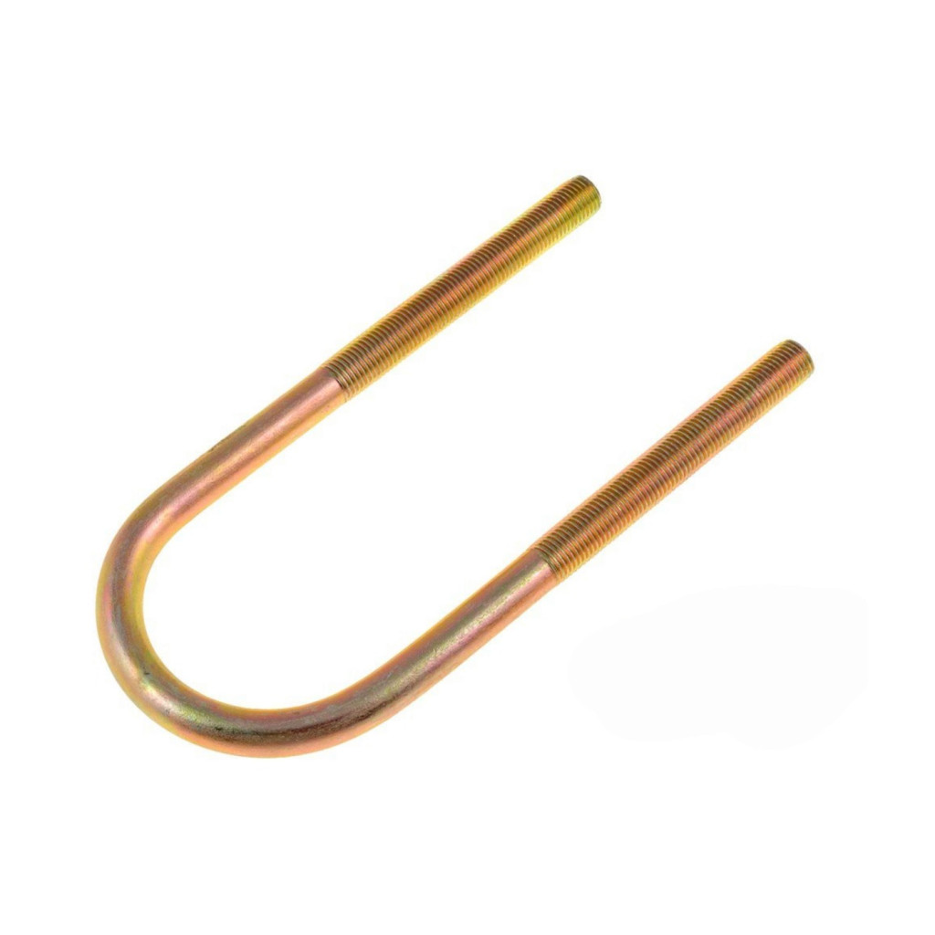 KarParts360 Threaded U-Bolt | Durable Steel | Resistant To Rust | 7/16 By 6 - 1/8 By 2 - 1/4 Round