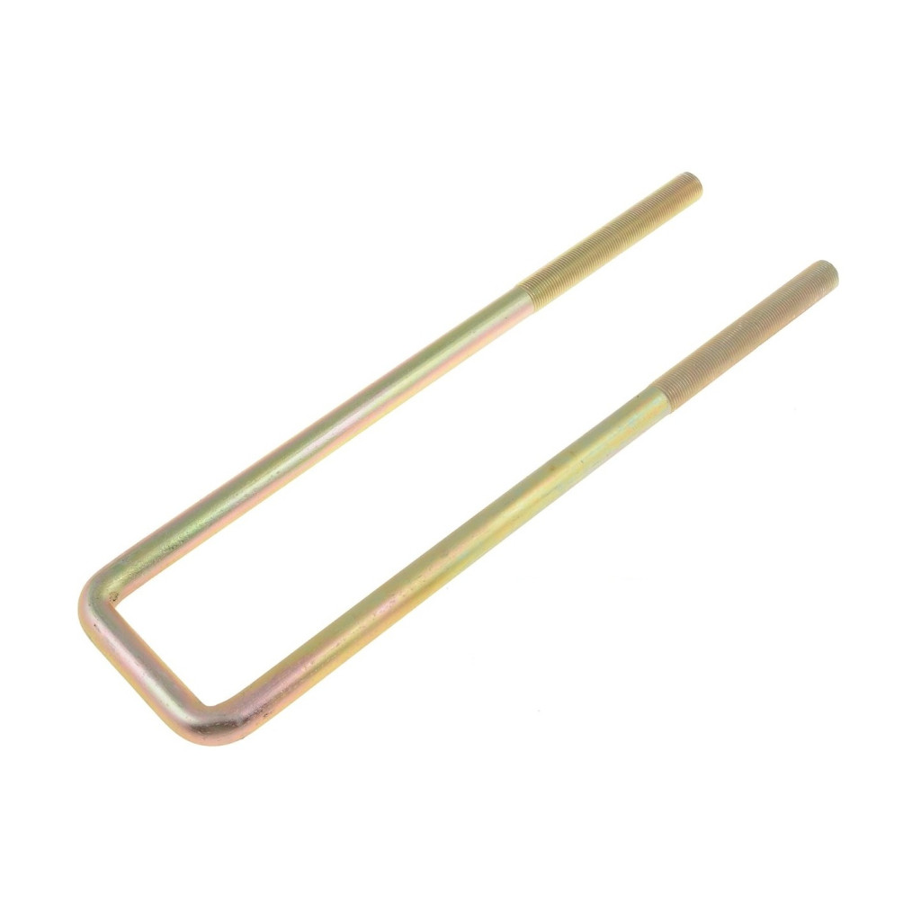 KarParts360 Threaded U-Bolt | Steel | Fine Thread | Yellow Zinc | Square U-Bolt | Heat Hardened | 5/8 Inches Thread Diameter