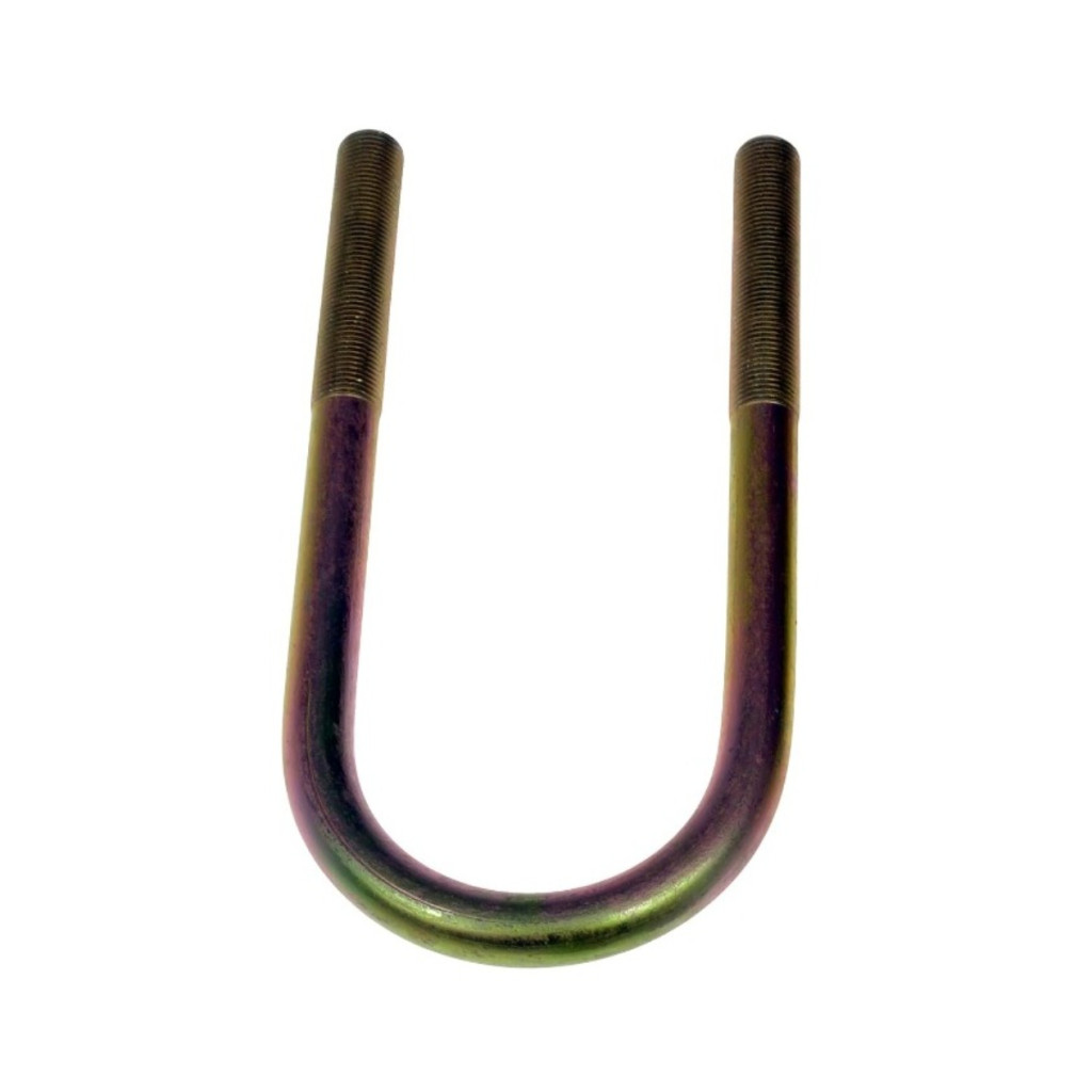 KarParts360 Threaded U-Bolt | Steel | Yellow Zinc | Fine Thread | Round U-Bolt | Heat Hardened | 5/8 Inches Thread Diameter