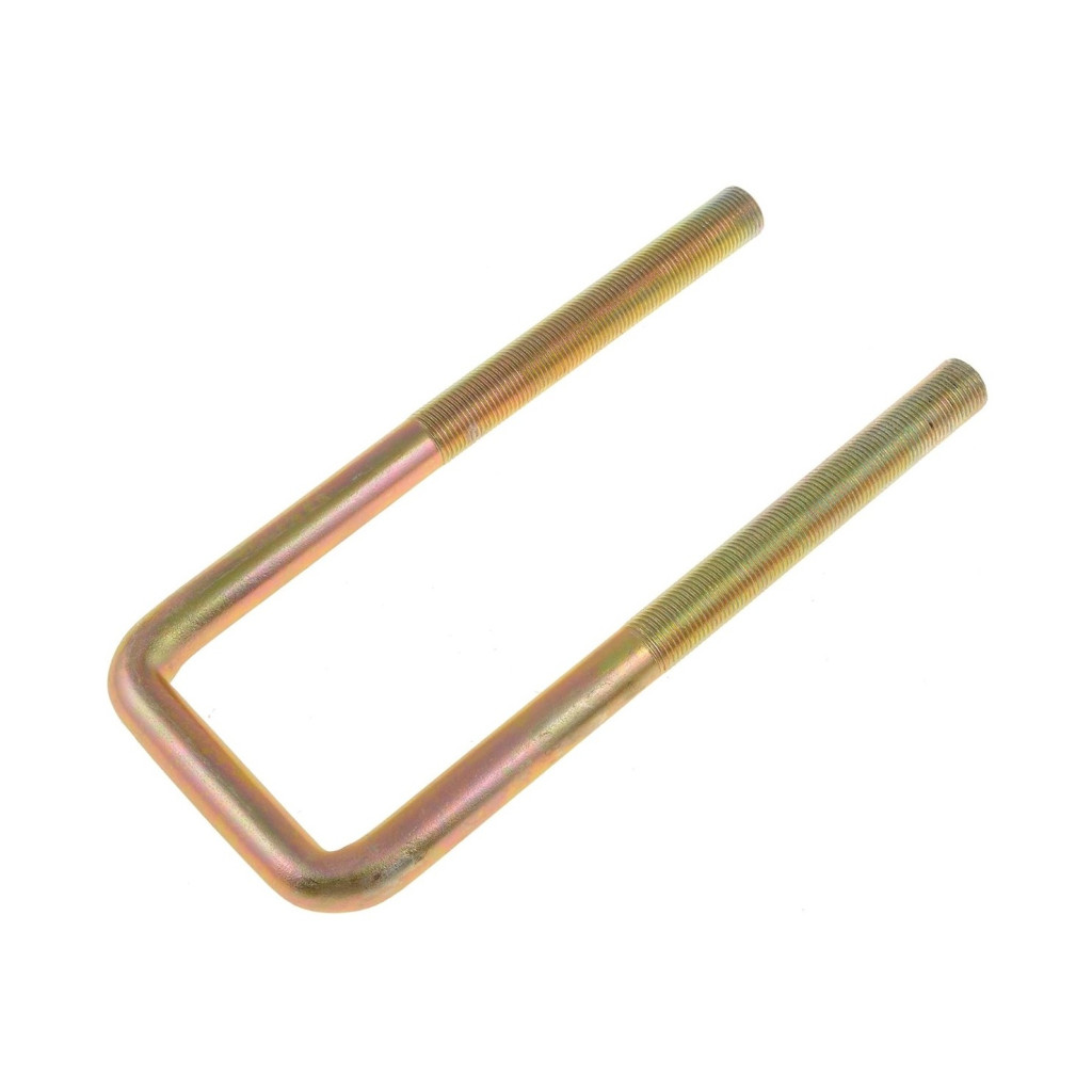 KarParts360 Threaded U-Bolt | Steel | Yellow Zinc | Fine Thread | Square U-Bolt | Heat Hardened | 5/8 Inches Thread Diameter