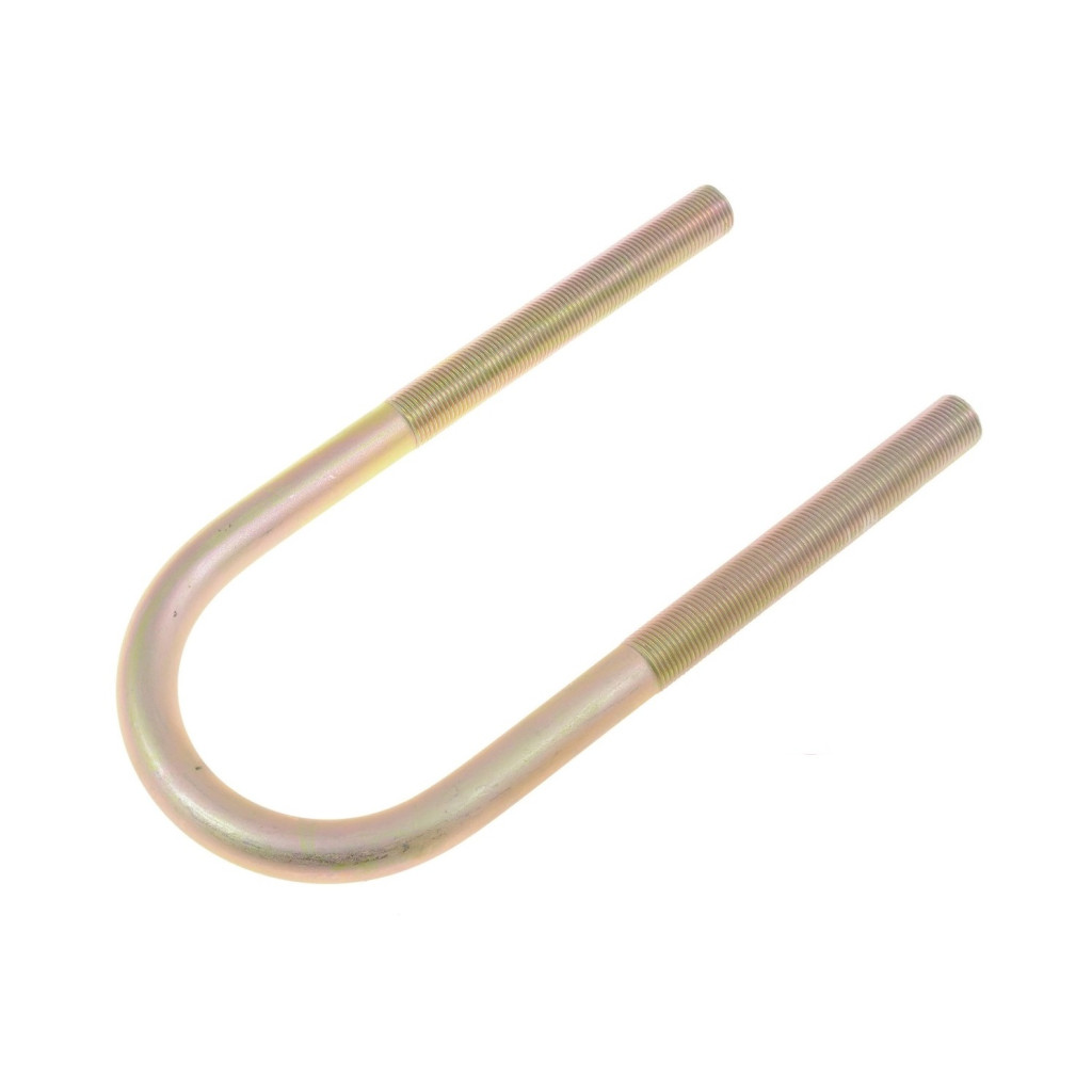 KarParts360 Threaded U-Bolt | Steel | Yellow Zinc | Round U-Bolt | Fine Thread | Heat Hardened | 5/8 Inches Thread Diameter