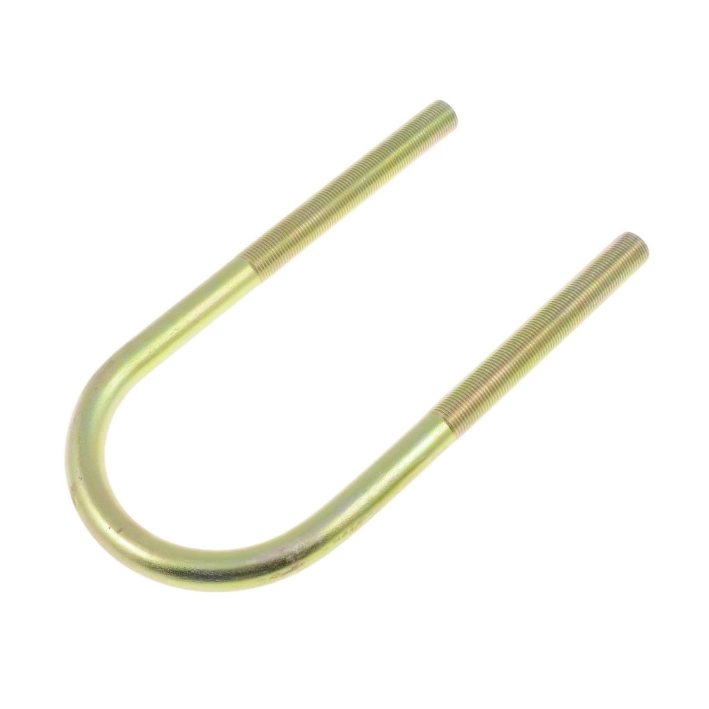 KarParts360 Threaded U-Bolt | Steel | Yellow Zinc | Round U-Bolt | Heat Hardened | Fine Thread | 5/8 Inches Thread Diameter