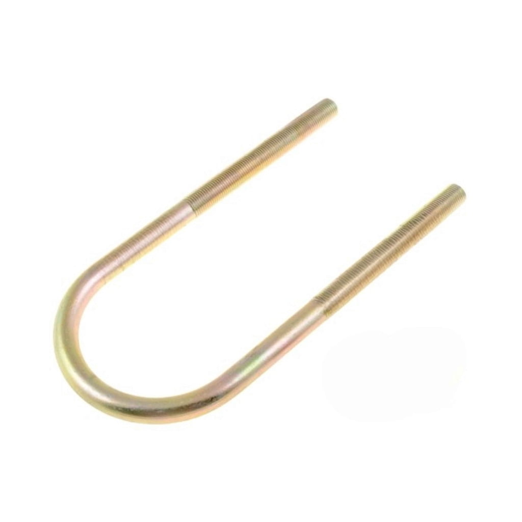 KarParts360 Threaded U-Bolt - Steel | Yellow Zinc | Round U-Bolt | Heat Hardened | Fine Thread | 9/16 Inches Thread Diameter