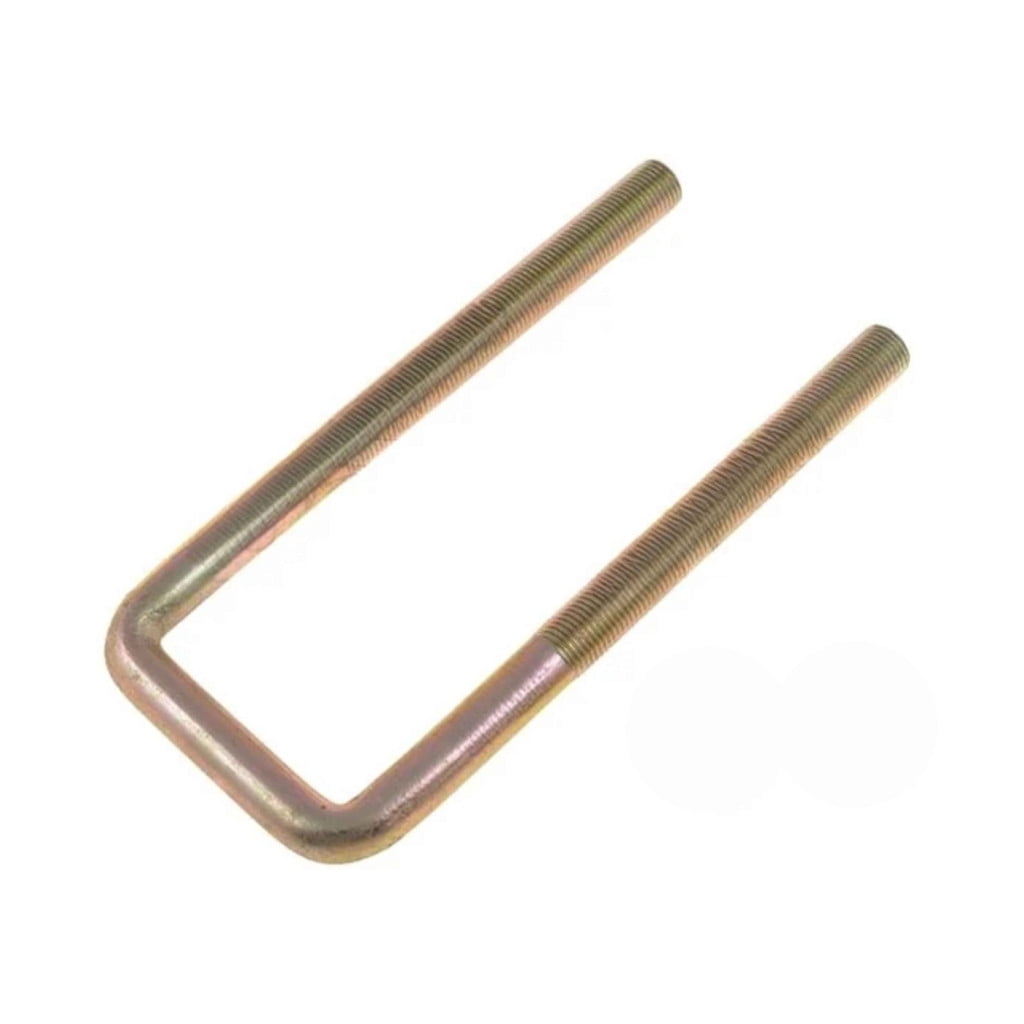 KarParts360 Threaded U-Bolt | Steel | Yellow Zinc | Square U-Bolt | Fine Thread | Heat Hardened | 1/2 Inches Thread Diameter